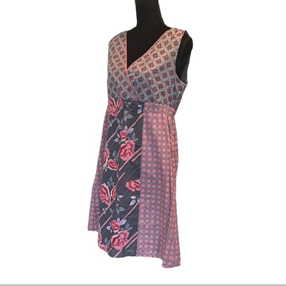 Soyaconcept patchwork sleeveless countrycore sleeveless grannycore dress size 40 - Picture 2 of 14